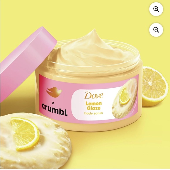 Brand new set of dove crumbl lemon glaze 2 body scrubs and 1 deodorant - Picture 2 of 3